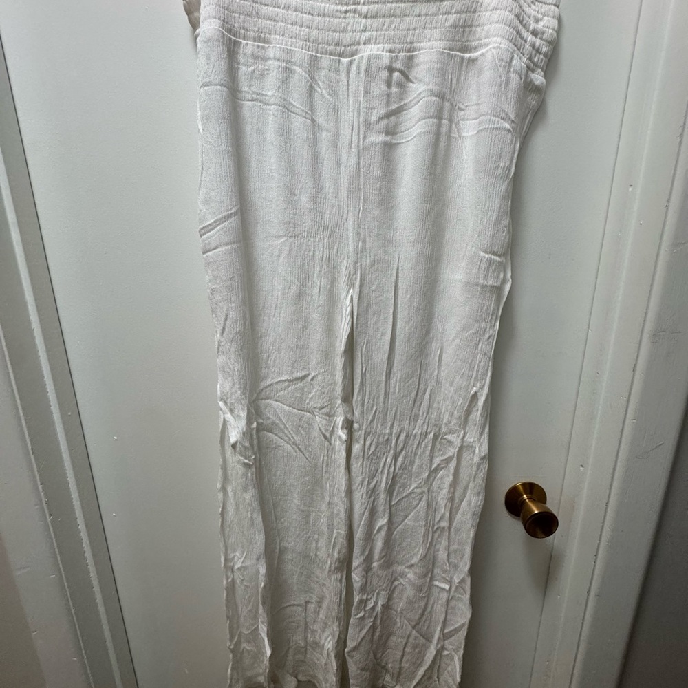 White Wide-Leg Pants